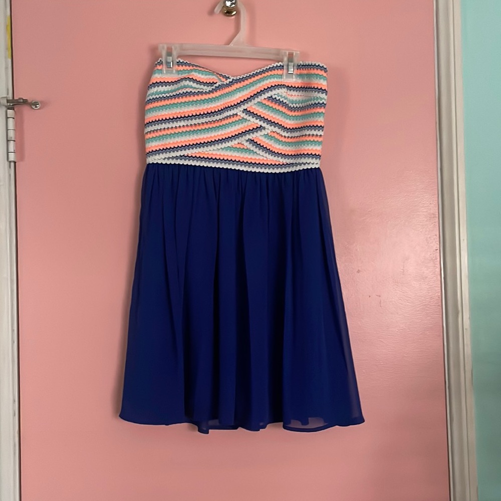Blue mini dress